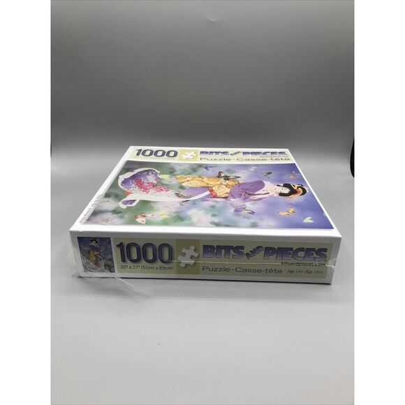 BITS AND PIECES 1000 Pc Puzzle CHOU NO MAI by Haruyo Morita 20"x27" NEW READ - Picture 2 of 7